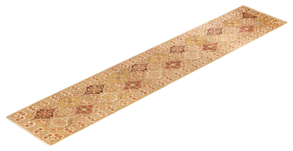 Mogul, One-of-a-Kind Hand-Knotted Area Rug Ivory, 2'5"x13'6"