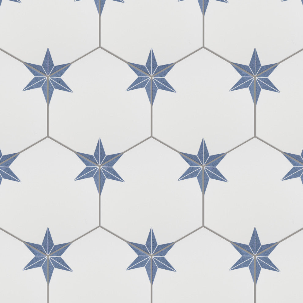 Stella Hex Porcelain Floor and Wall Tile Sample