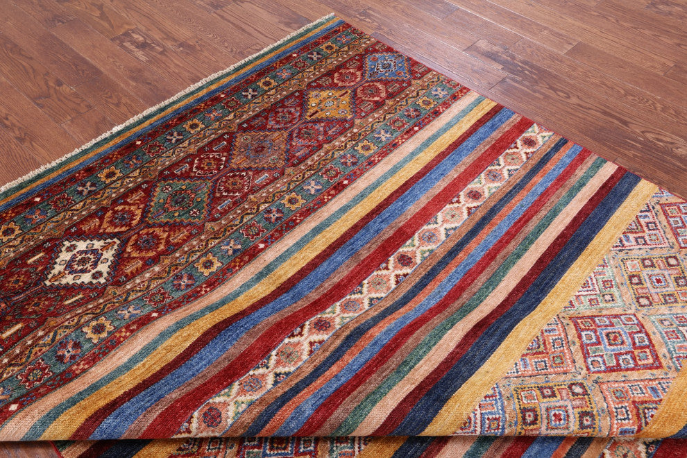 6' 9" X 10' 1" Khorjin Super Kazak Hand Knotted Rug Q10753