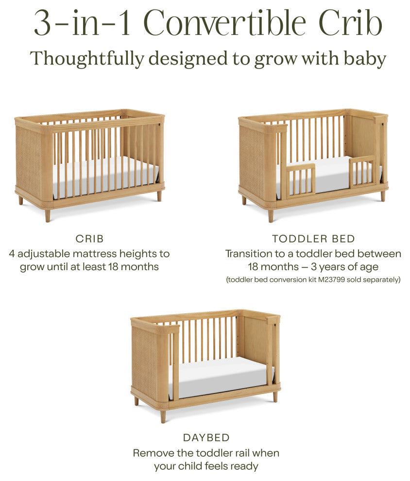 Marin With Cane 3-in-1 Convertible Crib