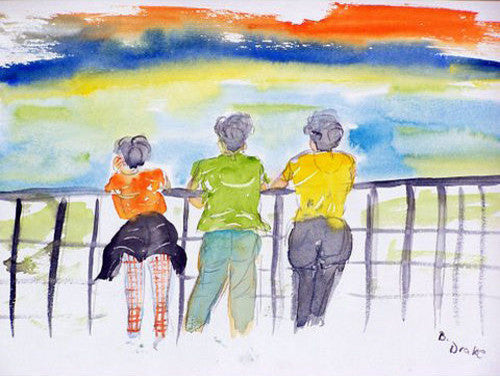 Ladies Looking Door Mat 18x26