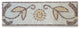 Marble Mosaic Border Listello Tile Dandelion Rojo 6.9x21.7 Tumbled, 1 piece