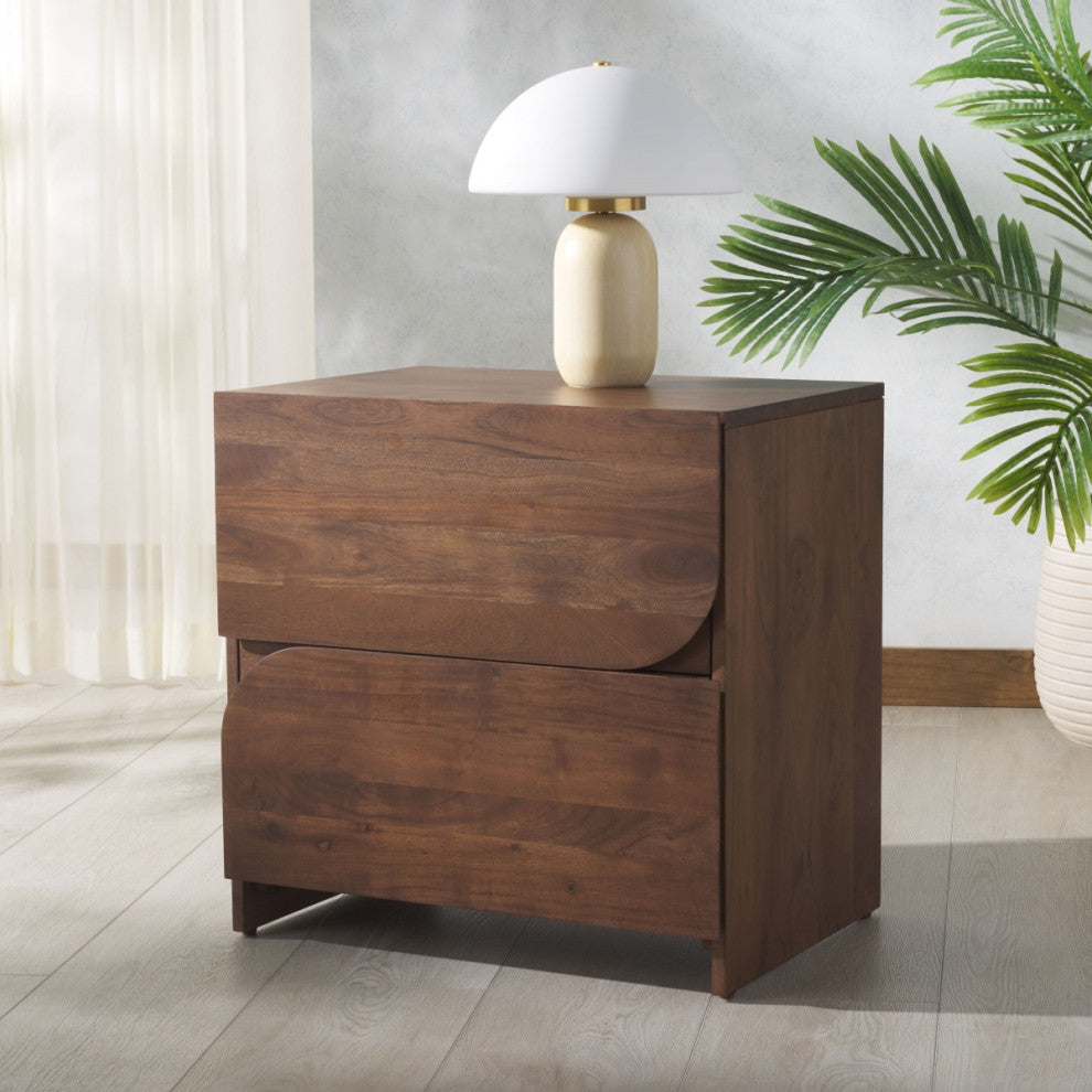 Safavieh Couture Edithe Wood Nightstand, Brown
