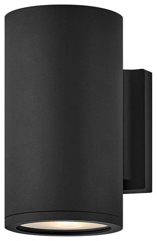 Hinkley Silo 8" Outdoor Down Light Wall Lantern, Black