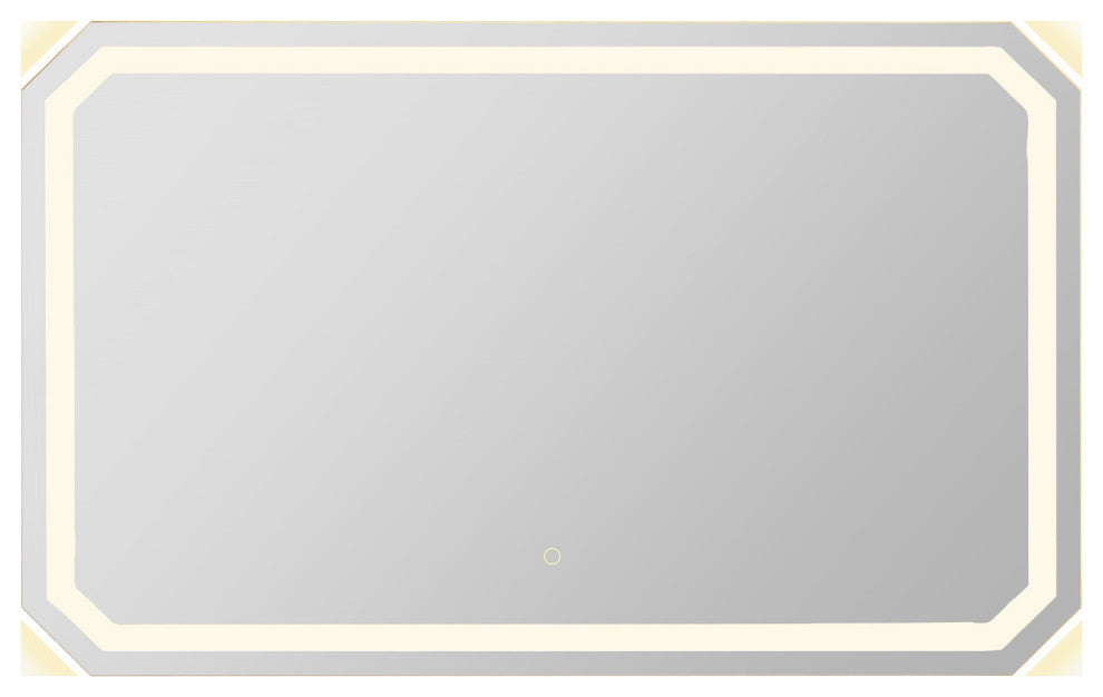 Luma Octogan Frameless LED Bathroom Vanity Mirror, 48"