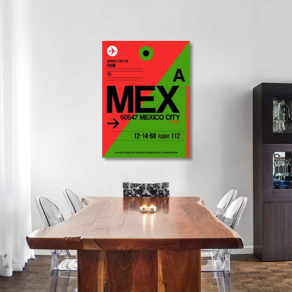 "MEX Mexico City Luggage Tag 2" Fine Art Print