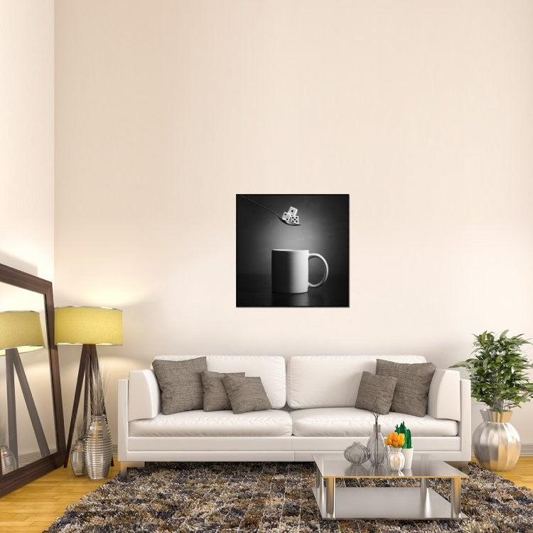 "3 Lumps, Please!" Framed Canvas Giclee by Victoria Ivanova, 37x37"