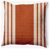 20" x 20" Stripe Indoor/Outdoor Polyester Throw Pillow, Sienna