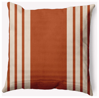 20" x 20" Stripe Indoor/Outdoor Polyester Throw Pillow, Sienna