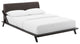 Luella Queen Upholstered Fabric Platform Bed, Walnut Brown