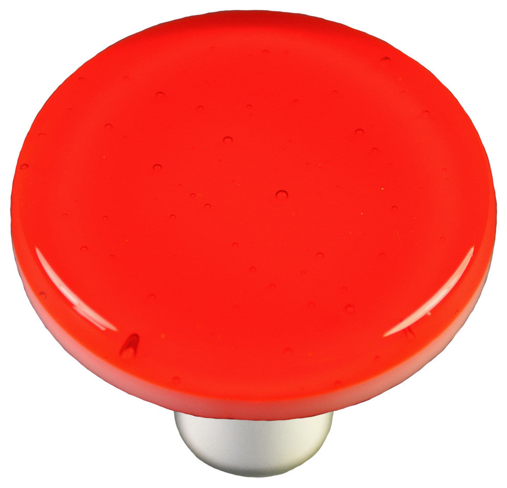 Transparent Orange Knob Round, Black Post