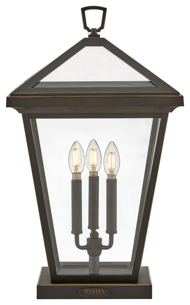 Hinkley Alford Place 25.75" Large Pier Mount Lantern, Oil Rubbed Bronze