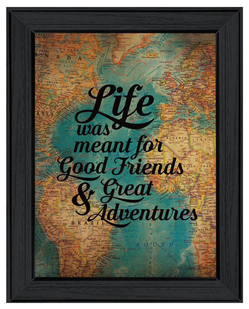 "Good Friends" By Susan Ball, Printed Wall Art, Ready To Hang, Black Frame