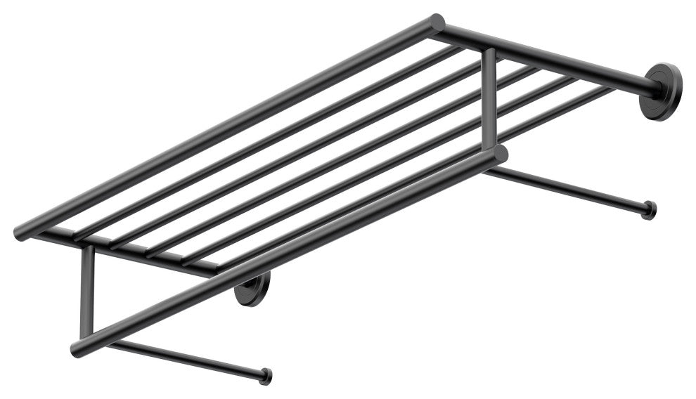 Latitude II Minimalist Towel Rack, Matte Black, 24"