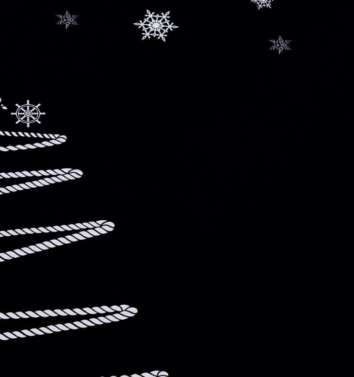 Holiday Anchor Decorative Holiday Print Placemat, Set of 4, Navy Blue