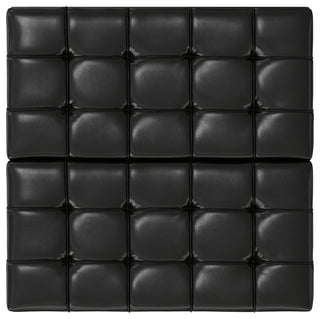Harrison Small Square Coffee Table Storage Ottoman, Midnight Black