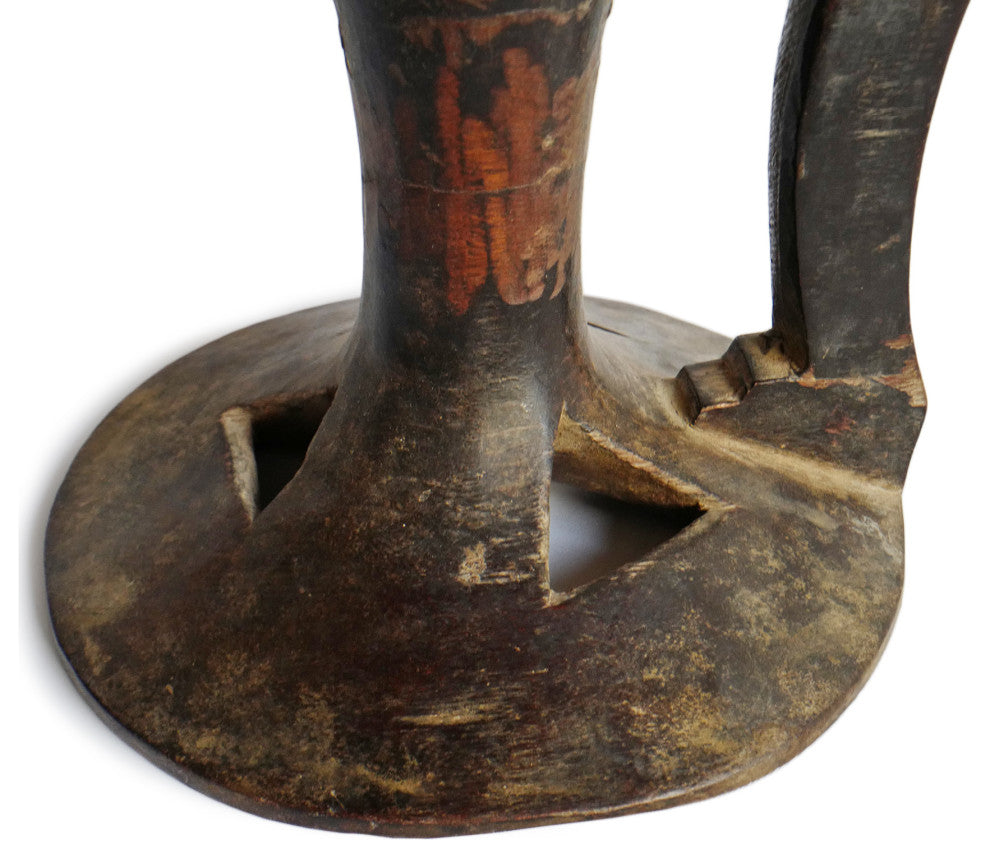 Consigned Naga Serving Bowl Stool