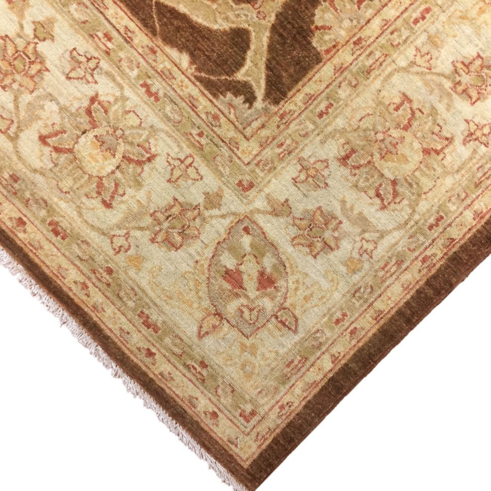 Peshawar Camden Brown Hand-Knotted Rug, 8'1x9'9