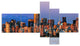 Vancouver Downtown Skyscrapers, Extra Large Canvas Art Print, 60"x32", 5 panels