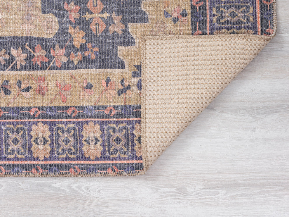 VER03 Vera Purple Power Loomed Indoor Area Rug, Purple, 7'6" X 10'