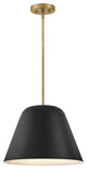 Lark Madi 16" Medium Pendant Light, Black + Lacquered Brass