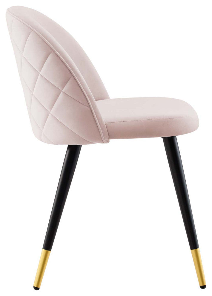 Modway Cordial Performance Velvet dining chairs Set of 2