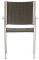 GDF Studio Coral Bay Outdoor Wicker Dining Chairs With Aluminum Frame, Set of 2
