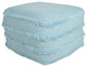 Solid Textured Stripe Pouf Ottoman