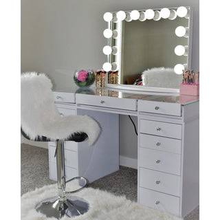 SlayStation Plus 2.0 Tabletop and Drawers Bundle, Bright White, 6 Drawers