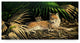 Wilhelm Goebel ''Bobcat With Kittens'' Canvas Art, 32"x16"