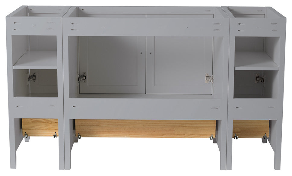 Oxford Traditional Bathroom Cabinet, Gray, 60"