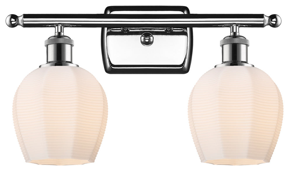 Innovations 516-2W-PC-G461-6 2 Light Bath Vanity Light, Polished Chrome