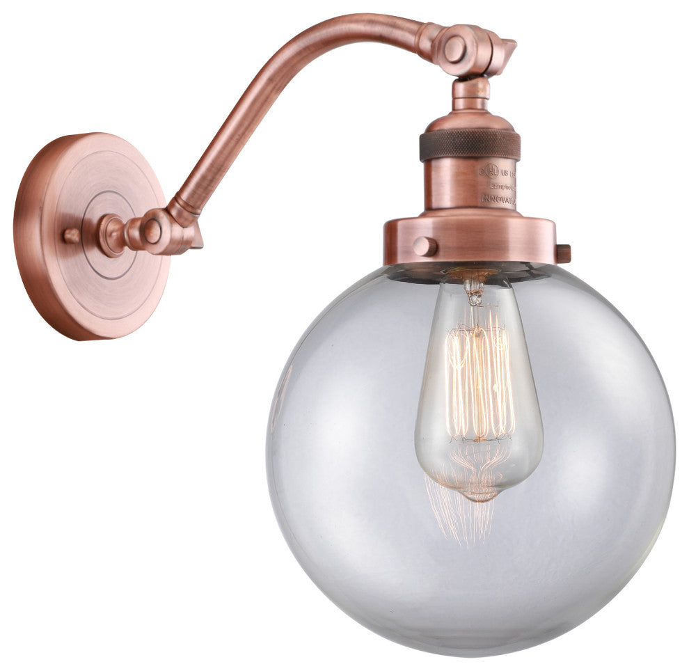 INNOVATIONS LIGHTING 515-1W-AC-G202-8-LED Large Beacon 1 Light Sconce