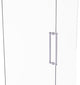 Contemporary 18" Back to Back Shower Door Pull, Polished Chrome