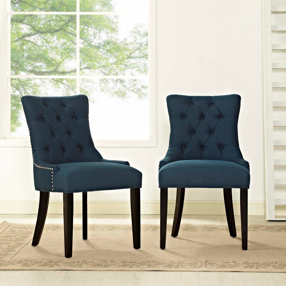 Azure Regent Dining Side Chair Fabric Set of 2