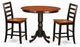 3 Pc Counter Height Dining Set - High Table And 2 Dining Chairs