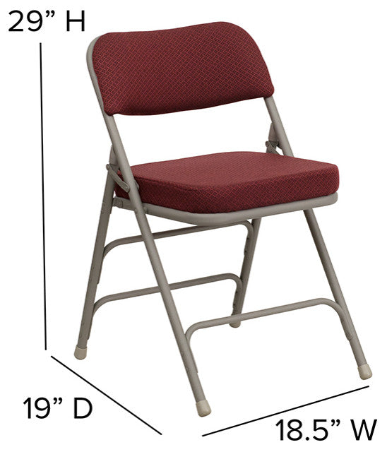 Burgundy Fabric Folding Chair
