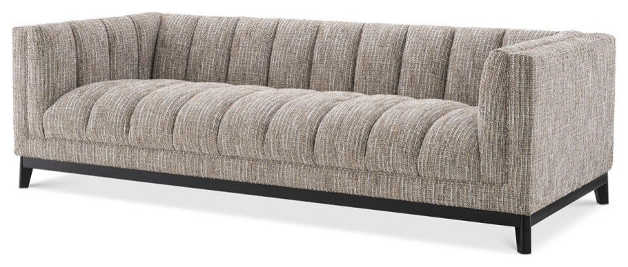 Beige Upholstered Channel Stitched Sofa | Eichholtz Ditmar