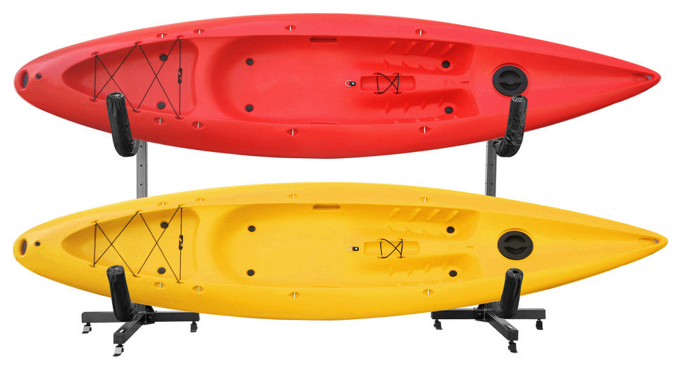 Leisure Sports Kayak Rack Heavy Duty Freestanding Indoor Outdoor Storage