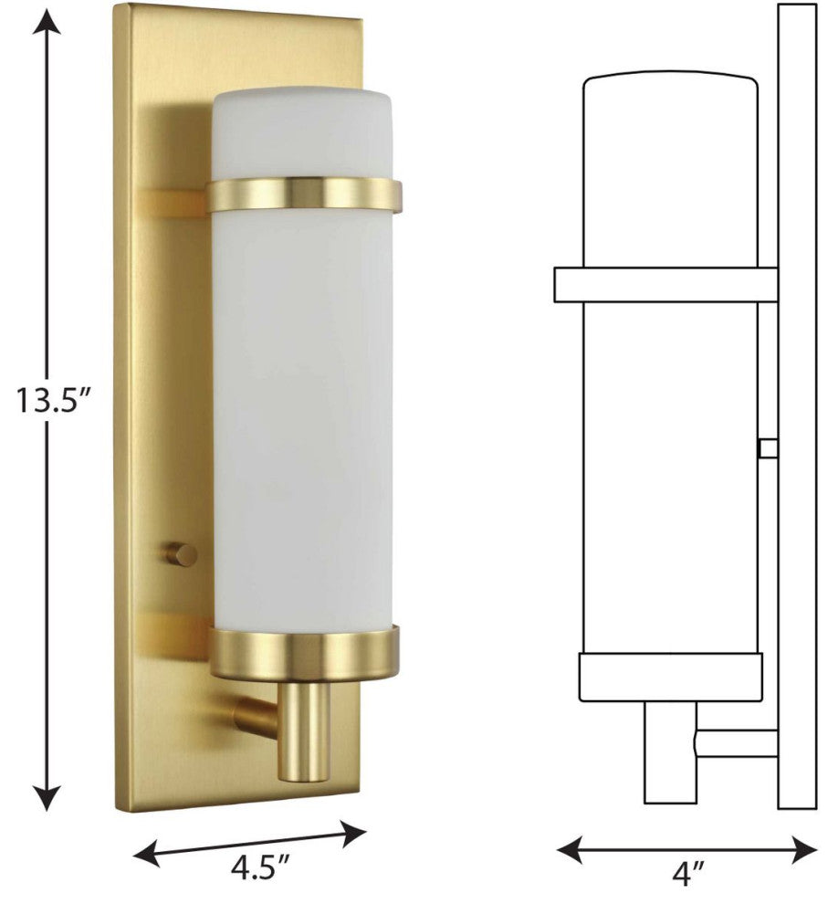 Hartwick Collection Satin Brass 1-Light Wall Sconce