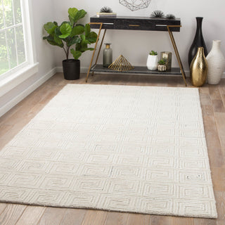 Jaipur Living Harkness Handmade Geometric White/Gray Area Rug, 5'x8'