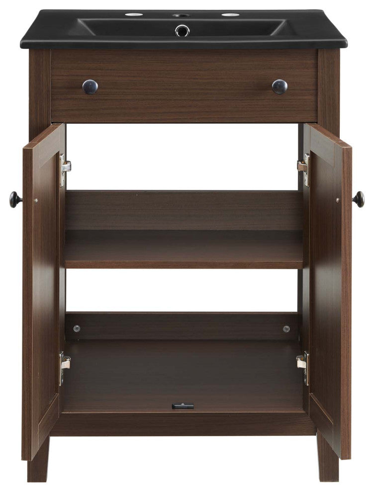 Nantucket 24" Bathroom Vanity Walnut Black -5356