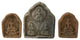 Set of 3, Small Chinese Oriental Clay Buddhas Theme Plaque Display Hws2404