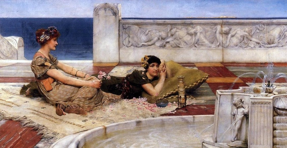 Sir Lawrence Alma-Tadema Loves Votaries, 15"x30" Wall Decal