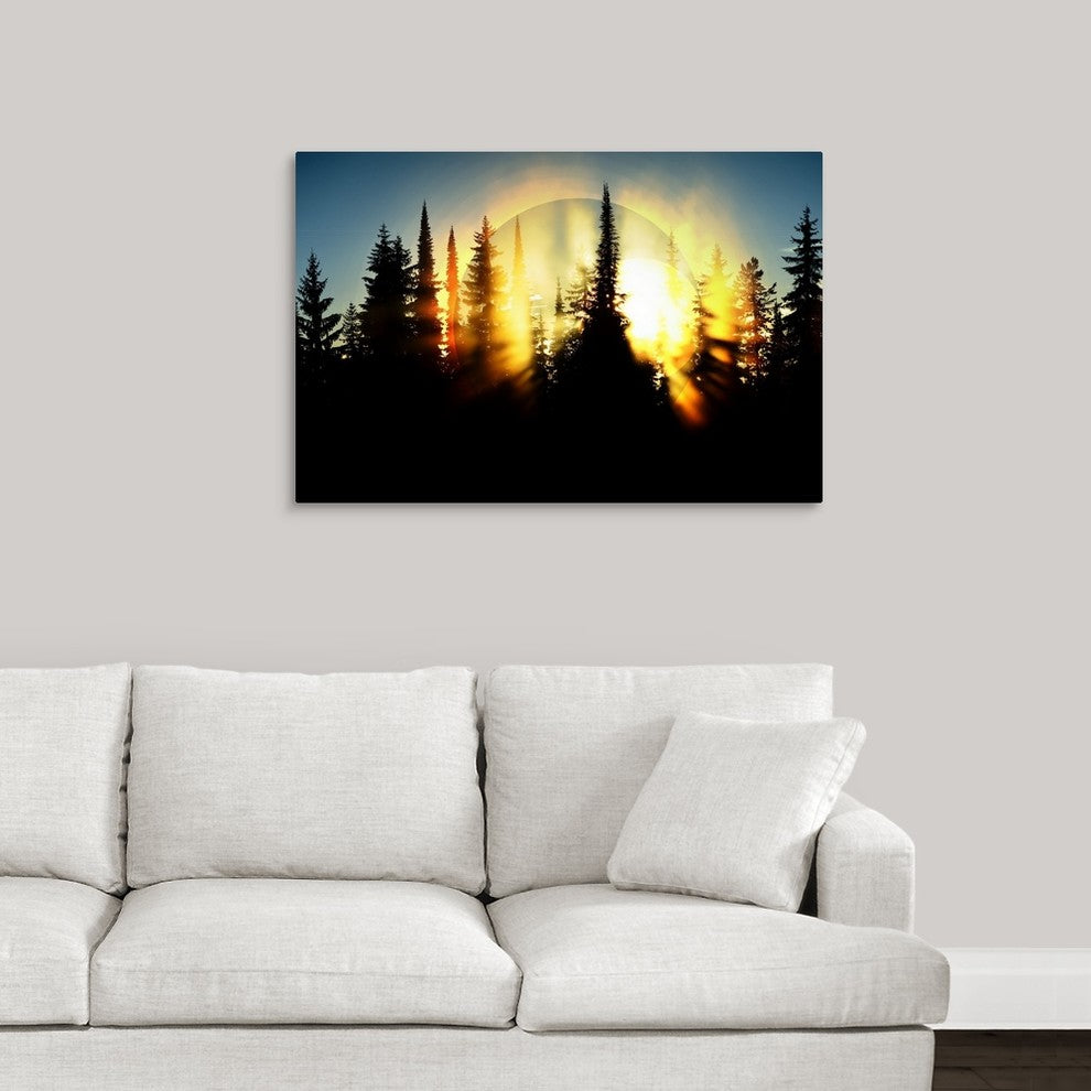 "Burning Forest" Wrapped Canvas Art Print, 36"x24"x1.5"