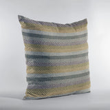 Plutus Blue Tracks Stripe Luxury Throw Pillow, 20"x26"
