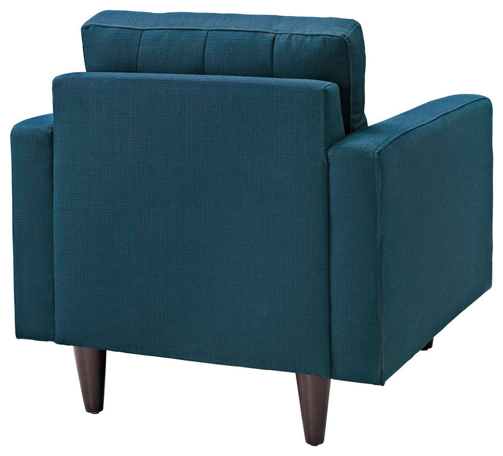 Modern Contemporary Living Room Armchair, Azure, Set of 2