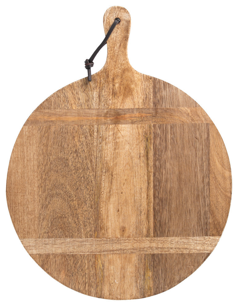 Artisan Wood - Farmhouse Natural Decorative 14" Serving Charcuterie Board