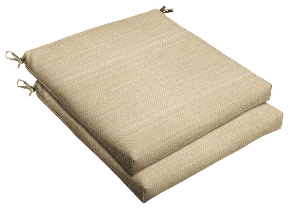 Sunbrella Outdoor Chair Cushion, Dupione Sand, 20"Wx20"Dx2.5"H