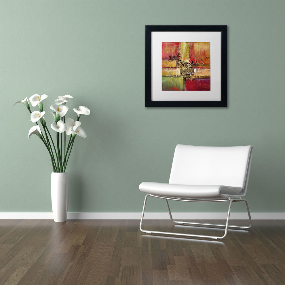 'Round and Round' Matted Framed Canvas Art by Ricardo Tapia